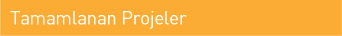 Tamamlanan Projeler